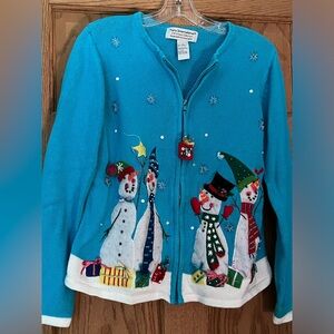 Tiara International Christmas sweater size L GUC